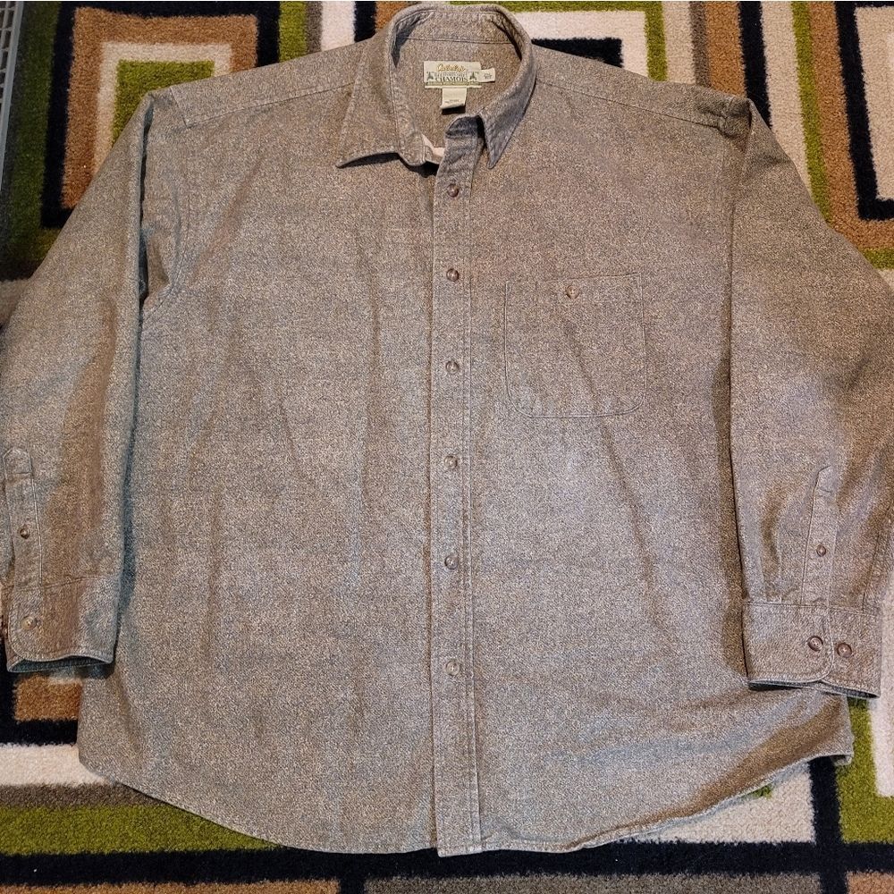 Cabela's 2XL Deerskin Soft Chamois Button Up Shirt All-Season Weight 100% Cotton